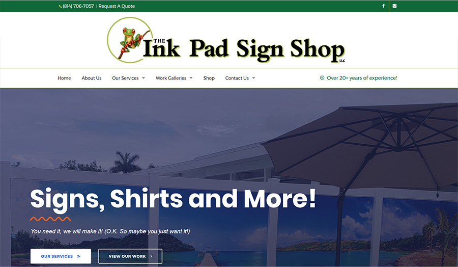 The Ink Pad Sign Shop Home Page